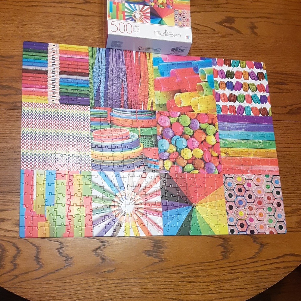 Colorful Collage Big Ben Jigsaw Puzzle
